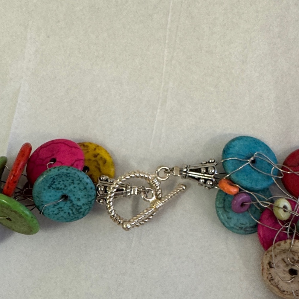 Colorful Button Necklace - Picture 2 of 2